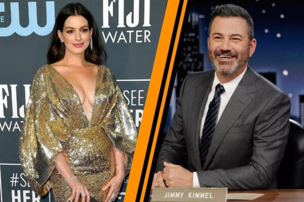 Anne Hathaway and Jimmy Kimmel