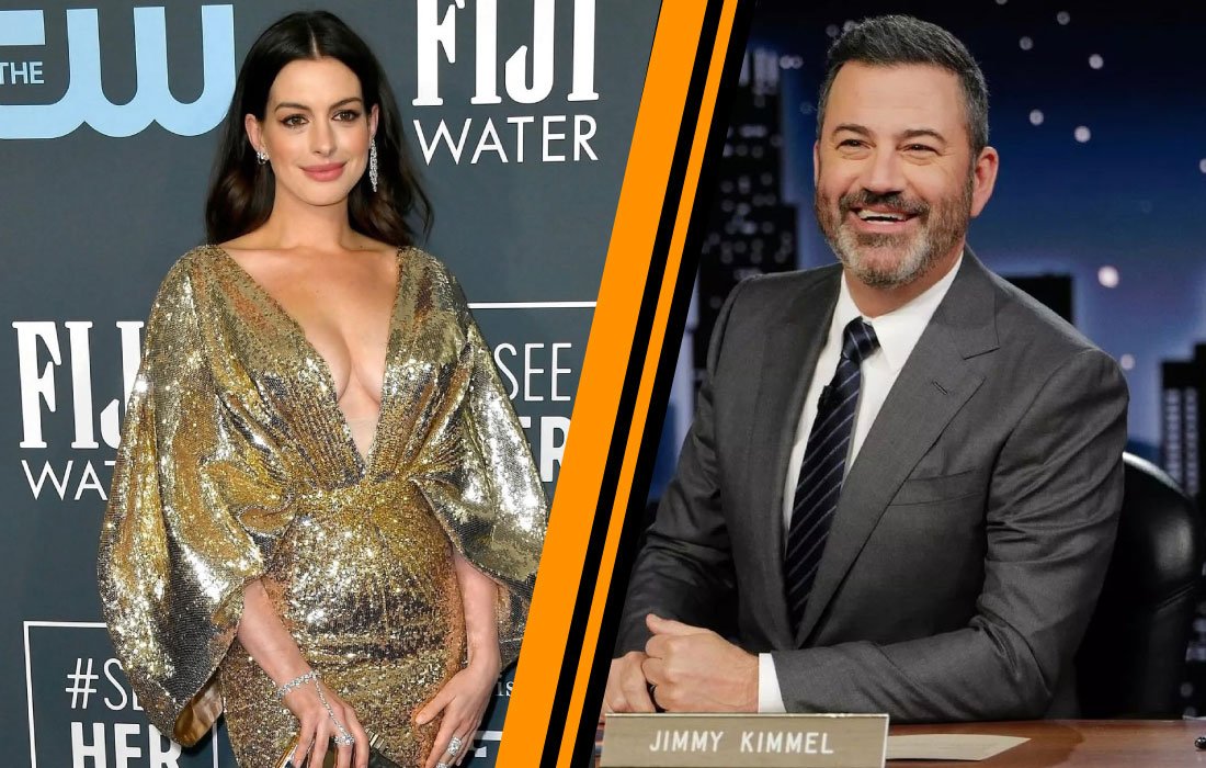 Anne Hathaway and Jimmy Kimmel