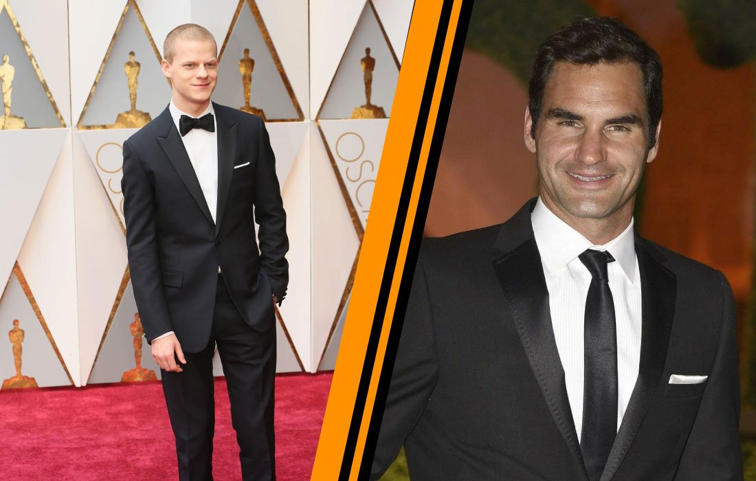 Lucas Hedges and Roger Federer