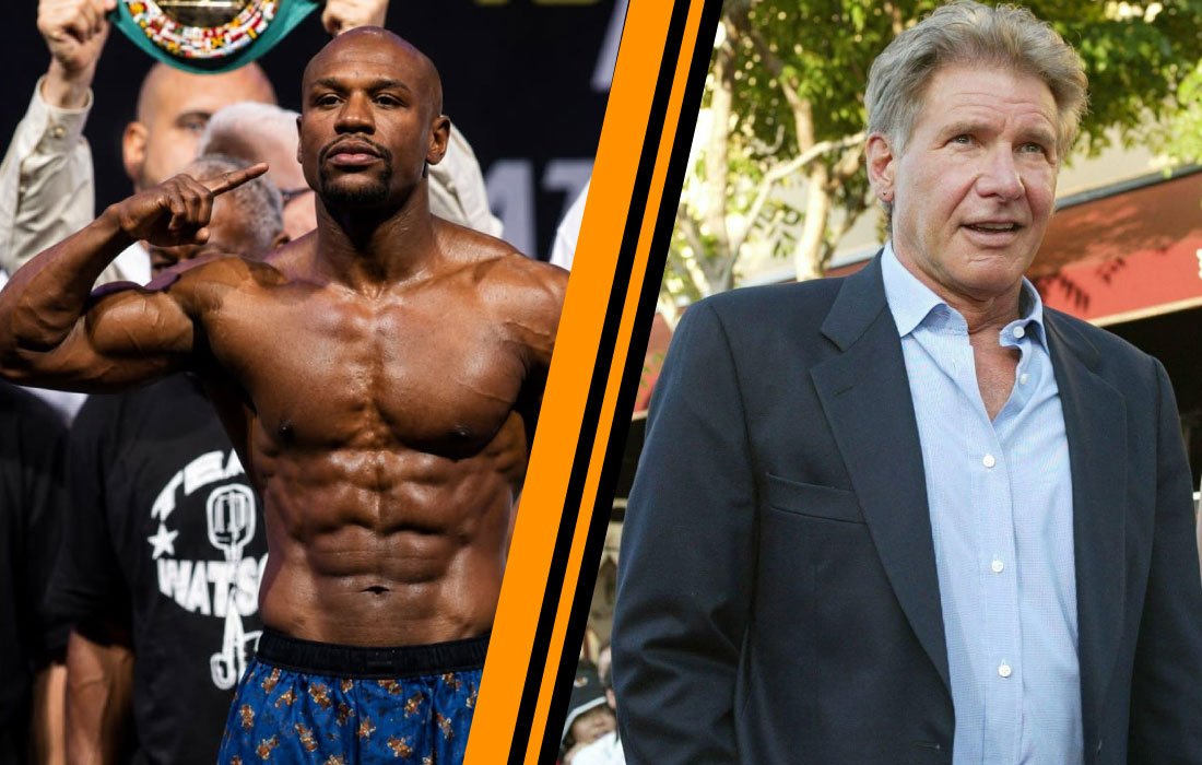 Floyd Mayweather and Harrison Ford