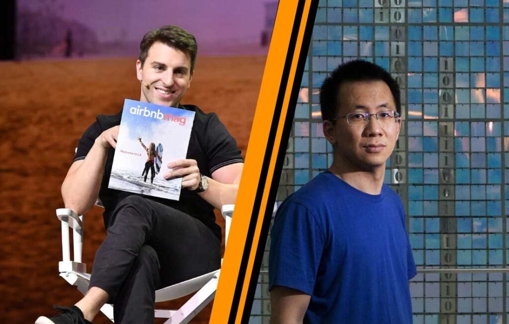 Brian Chesky and Zhang Yiming