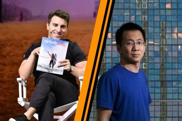 Brian Chesky and Zhang Yiming