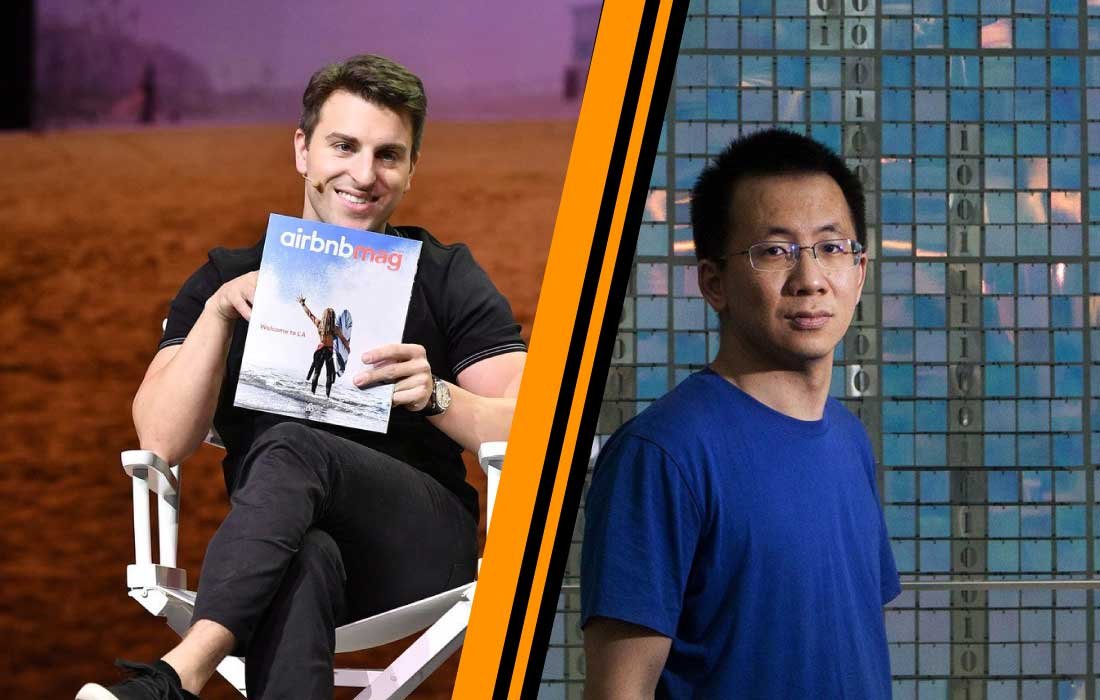 Brian Chesky and Zhang Yiming